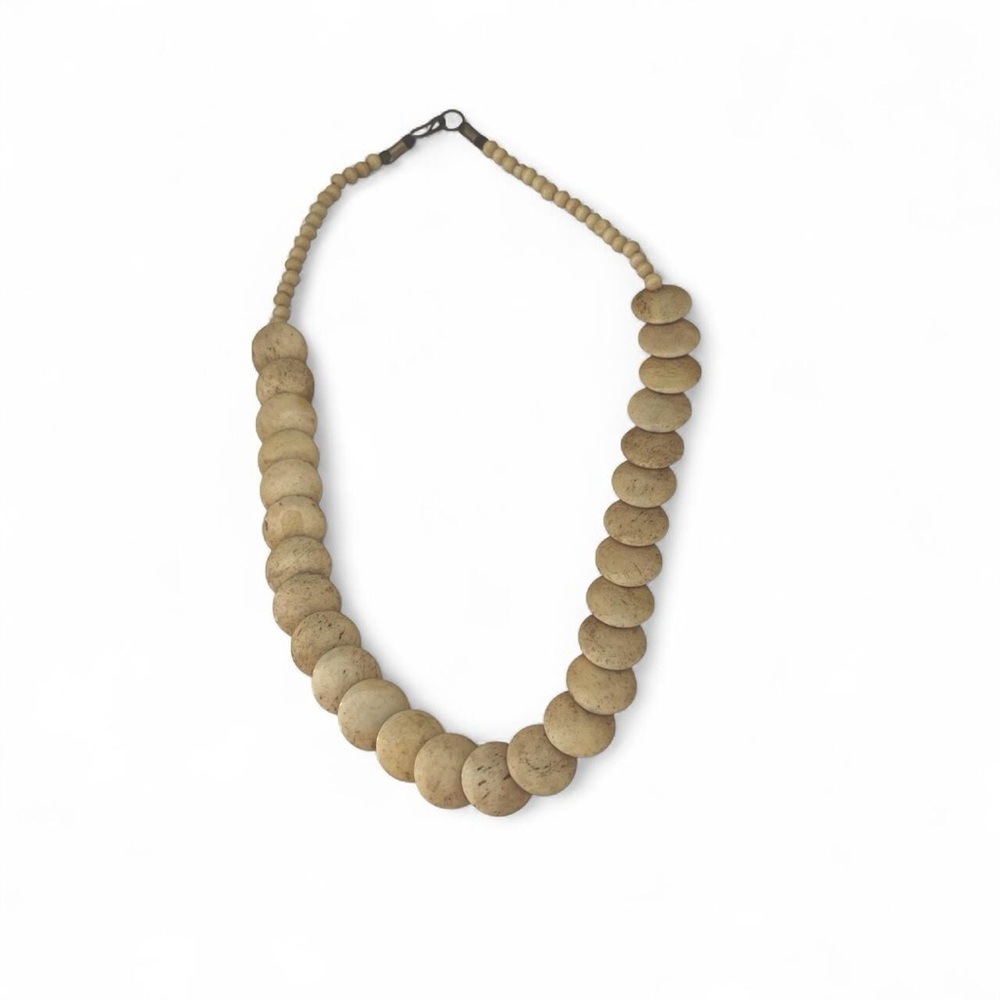 Elegant Tan Beaded Necklace